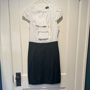 Oasis Black and White Pencil Dress